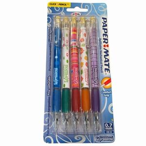 Paper Mate Expressions 0.7mm Refillable Mechanical Pencil Set 5 VTG 2005 NEW NOS